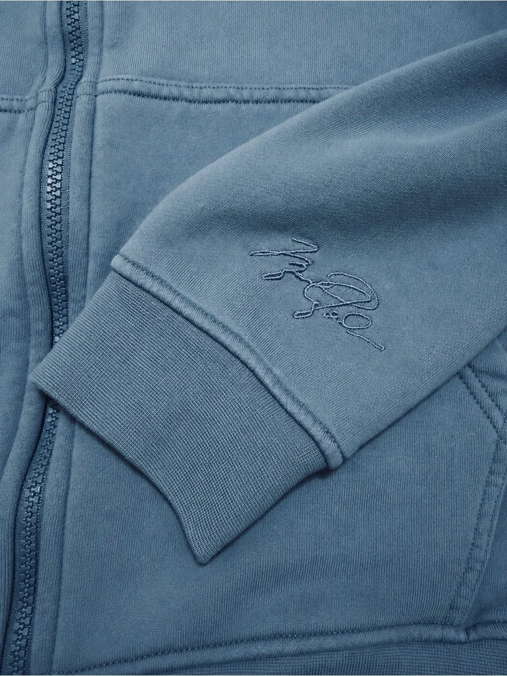 Jordan Jumpman Full Zip Hoodie Blue Size Large Embroidered Logo Streetwear